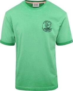 Scotch And Soda Scotch & Soda T-Shirt Logo Groen -Kleding Kortingswinkel 77784 1 1