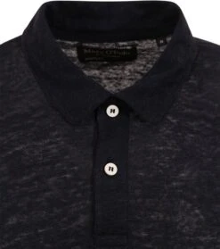 Marc O'Polo Poloshirt Linnen Navy -Kleding Kortingswinkel 77805 2 1