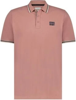 State Of Art Pique Polo Logo Roze