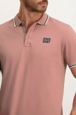 State Of Art Pique Polo Logo Roze -Kleding Kortingswinkel 77811 3