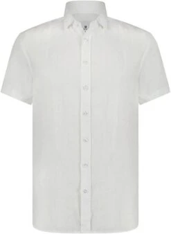 State Of Art Short Sleeve Overhemd Linnen Wit