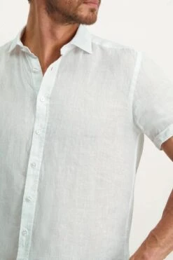 State Of Art Short Sleeve Overhemd Linnen Wit 10 State Of Art Short Sleeve Overhemd Linnen Wit -Kleding Kortingswinkel 77820 3