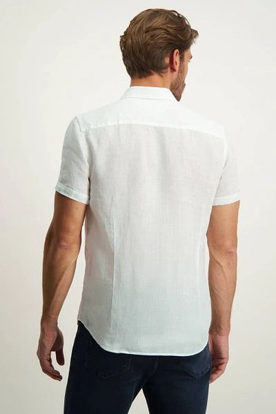 State Of Art Short Sleeve Overhemd Linnen Wit 6 State Of Art Short Sleeve Overhemd Linnen Wit - Afbeelding 4