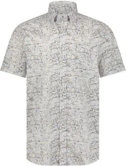 State Of Art Short Sleeve Overhemd Print Grijs