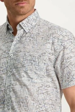 State Of Art Short Sleeve Overhemd Print Grijs -Kleding Kortingswinkel 77823 3