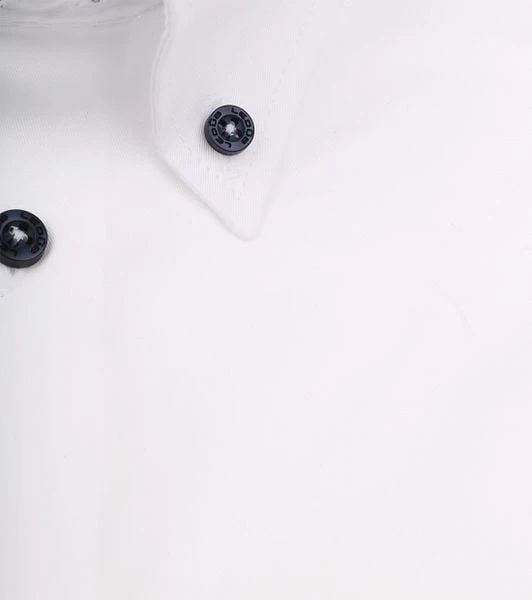 Ledub Short Sleeve Overhemd Wit Navy 8 Ledub Short Sleeve Overhemd Wit Navy - Afbeelding 6