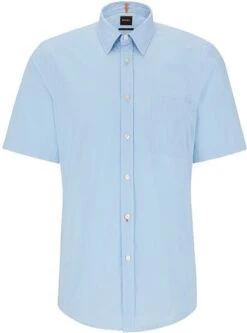 Hugo Boss Short Sleeve Relegant Overhemd Lichtblauw -Kleding Kortingswinkel 78034 1 1